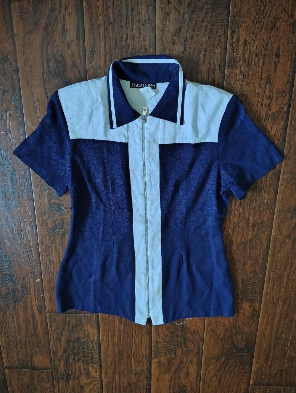 Vintage Jessica Lauren collared zipper shirt size 12